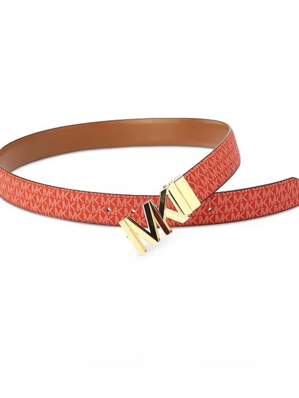 Michael Kors Logo Reversible Belt, Brown / Red